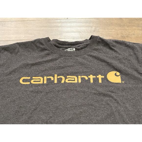 Carhartt Mens Dark Gray Loose Fit Cotton Short Sleeve T-Shirt Size XL K195 CRH - Picture 4 of 8